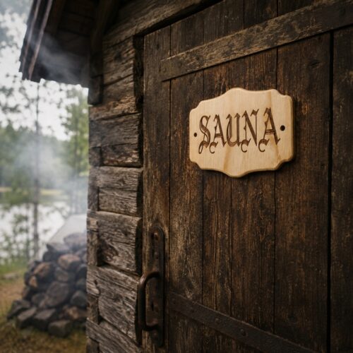 Ovikyltti Sauna 18x12 cm gootti