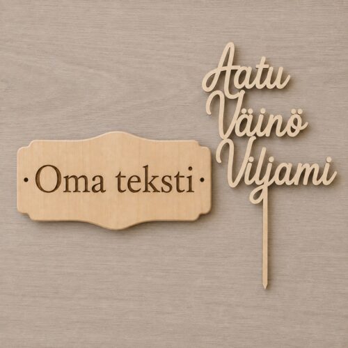 Mittatilaus: Kakkukyltti 1 rivi